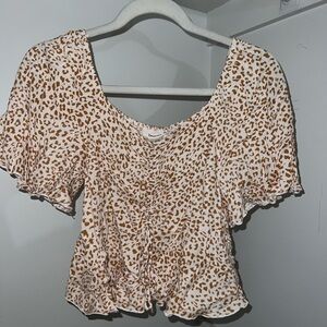 Cheetah print blouse